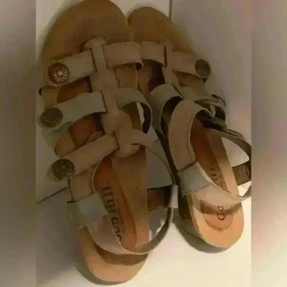 Cobb Hill By New Balance Womens Sz 8 Leather Embellished Wedge Strap Sandals - Picture 6 of 14